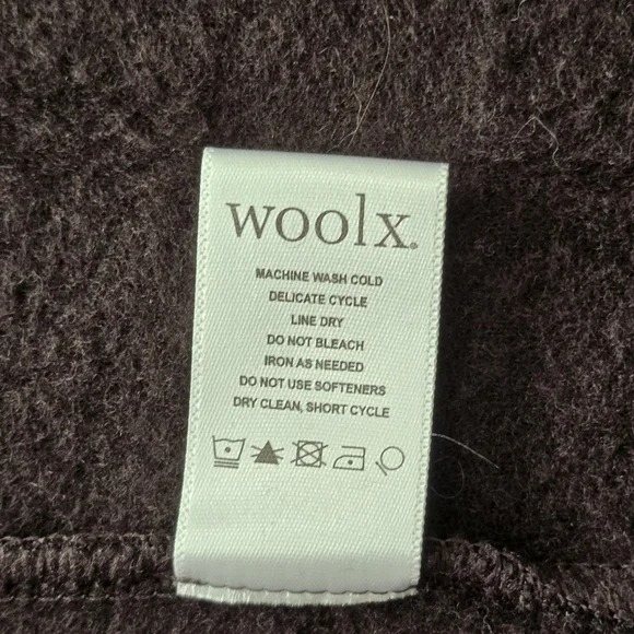 NWOT WOOLX Cubby Merino Hooded Sweatshirt Brown M - Picture 4 of 14